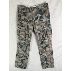 Levis Green Camo Cargo Pants Mens 31x30 (FITS 33x28) Woodland White Tab